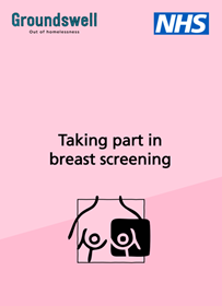 Taking part in breast screening booklet cover - English version